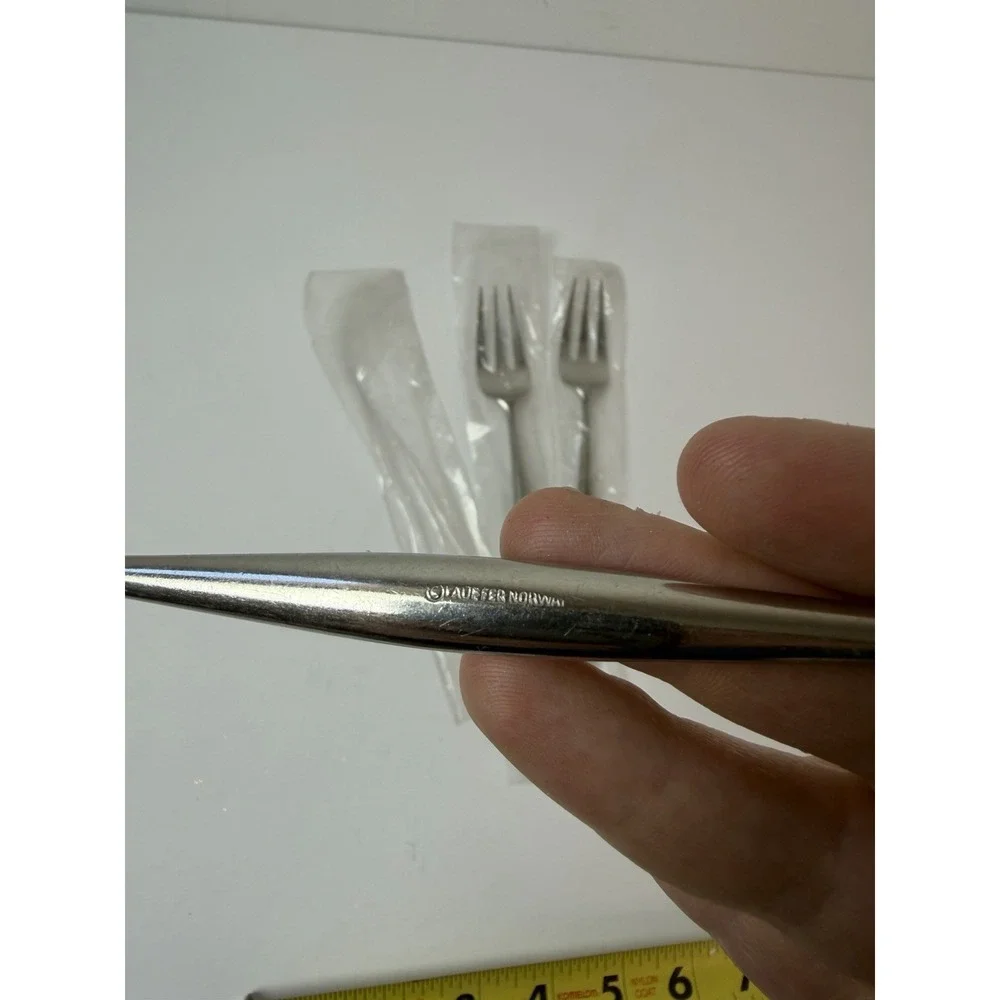 3 Dinner Forks DESIGN 3 Lauffer/Towle 18/8 Satin Stainless Steel‎ Norway